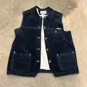 Skotts suede genuine navy  blue vest
